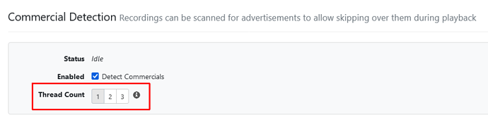 comskip thread count