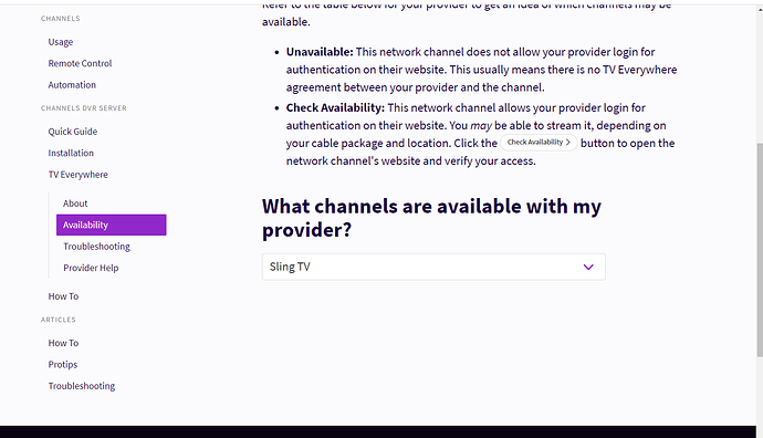 TV Everywhere Channels