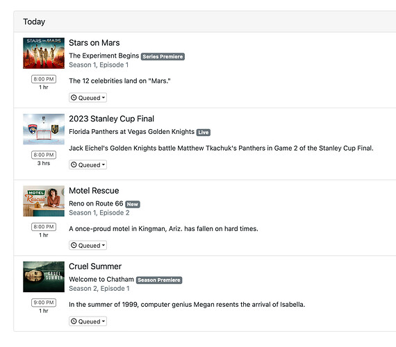 Scheduled recordings Tags at a glance Feature Requests Channels Community