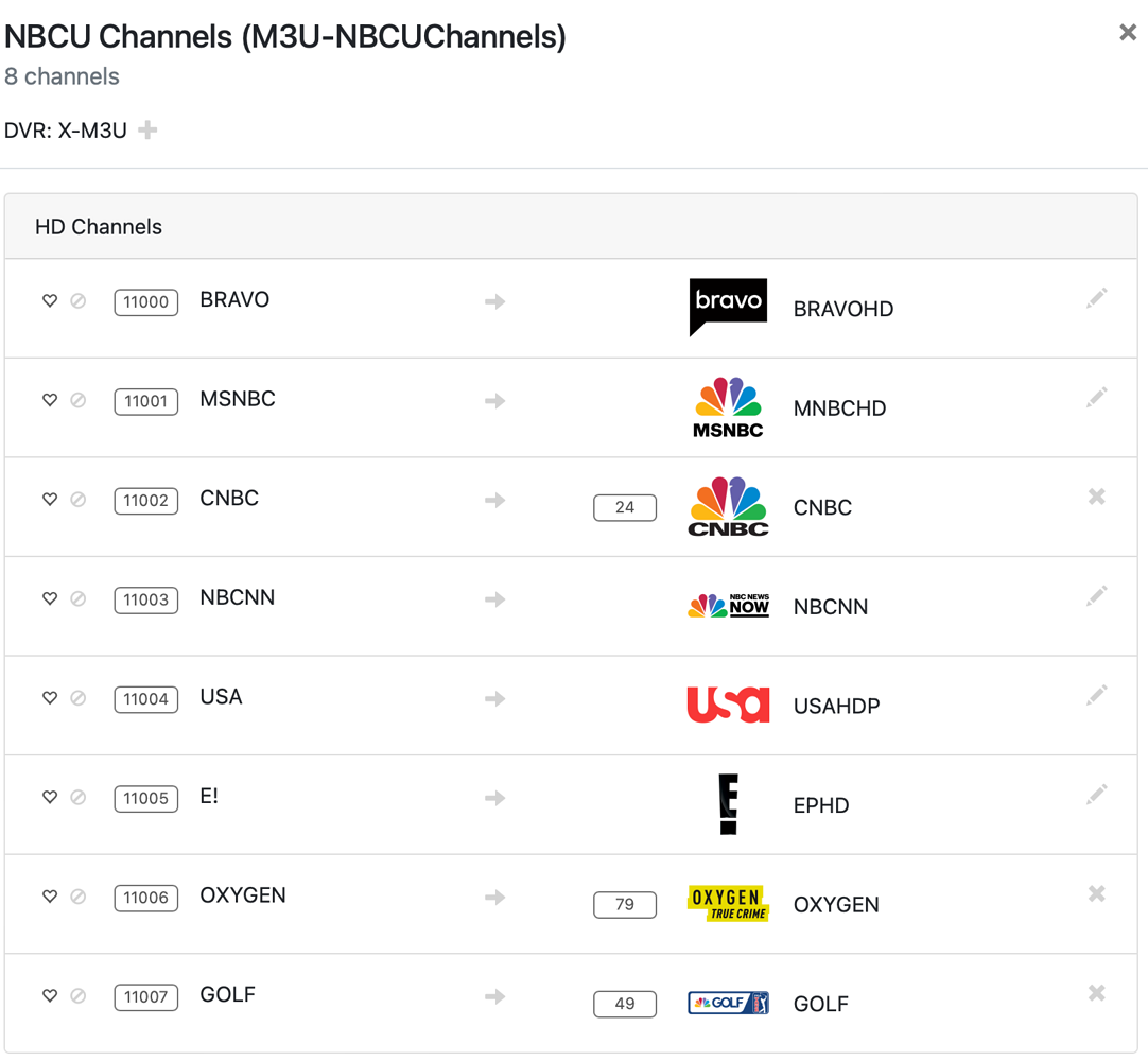 Experimental Stream Links from the Guide via Custom Channels Channels DVR Server Channels