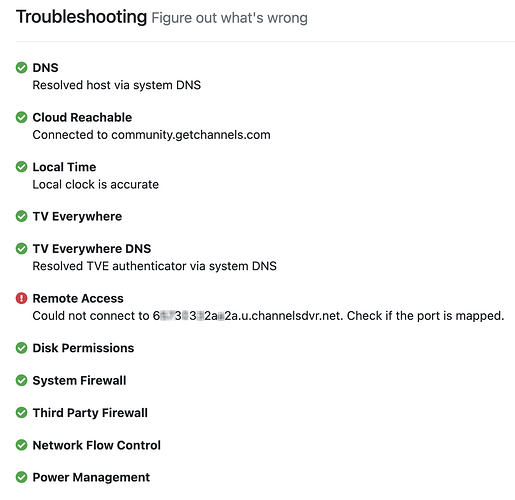 Remote Access/Port Forwarding Issue (?) - Troubleshooting 