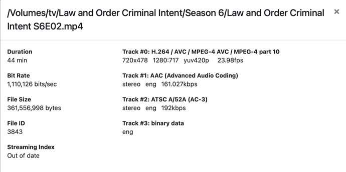 Viewdetails for episode normal