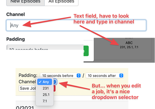 Channel-Selector-Difference