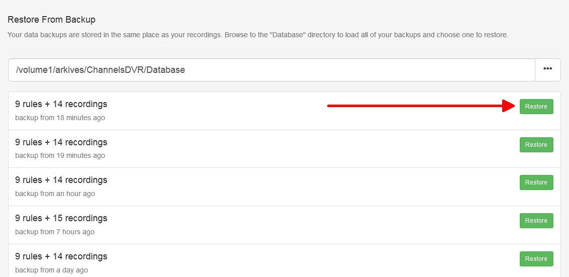 New Synology DS218+, how move existing recordings Channels DVR Server