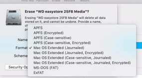 mac os extended journaled encrypted to exfat