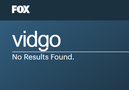 Fox Vidgo screnn shot